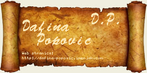 Dafina Popović vizit kartica